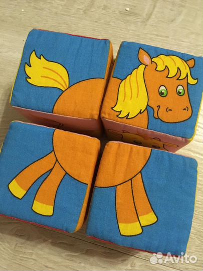 Кубик мягкий с животными