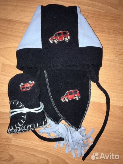 Шапка, шарф, варежки 44-46