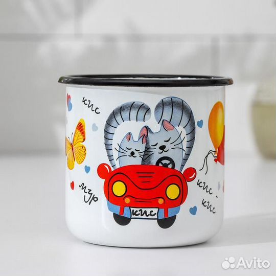 Набор посуды «Кис-Кис», 4 предмета: кастрюля 1,5 л