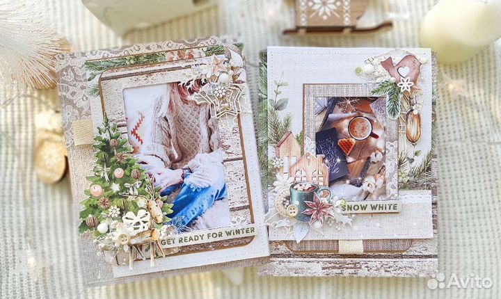 Зимний альбом ручной работы в стиле 