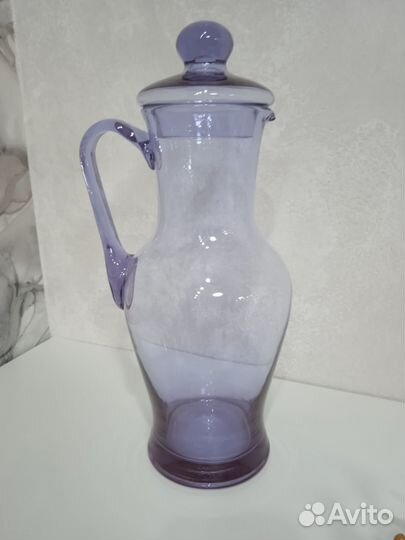 Кувшин цветное стекло СССР