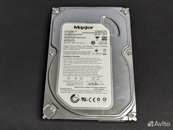 Жесткий диск hdd 250gb seagate maxtor