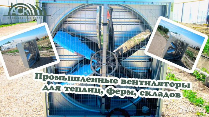 Вентиляторы для птичников, теплиц, ферм, склада