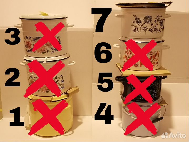 Кастрюли эмалированные