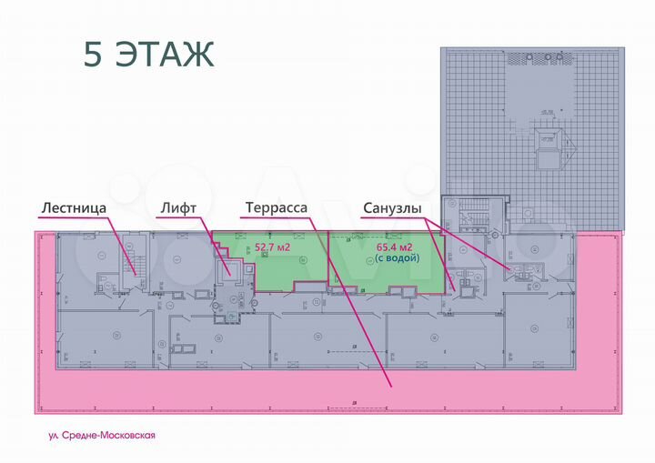 Офис с панорамным видом на центр, 52.7 м²