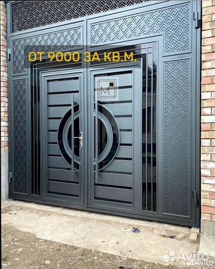 Ворота в Махачкале с узорами на заказ