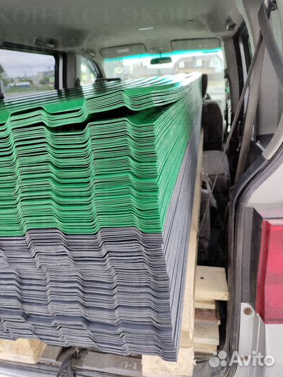 Профлист пэт цветной с двух сторон заводской пласт