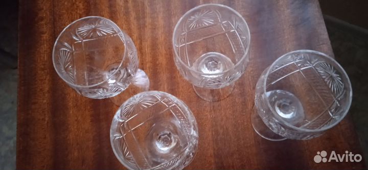 Бокалы, фужеры, рюмка хрустальные