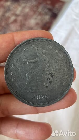 Монета доллар 1878 года