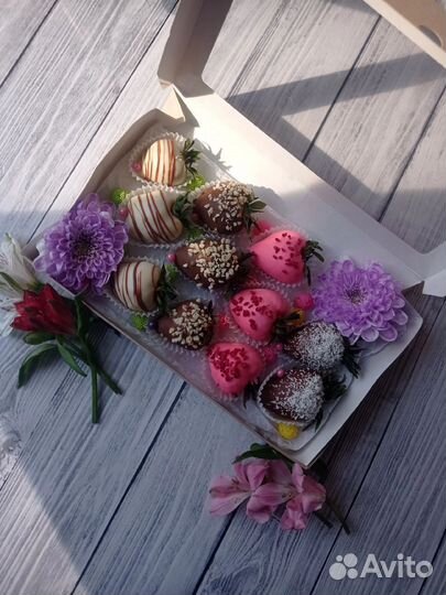 Клубника в шоколаде/в коробке/букет из клубники