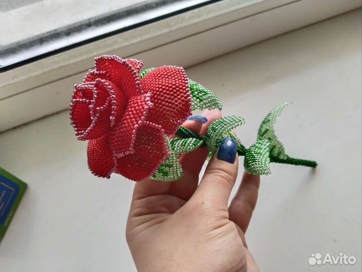 Роза из бисера