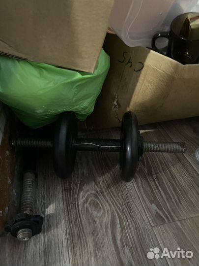 Штанга с гантелями