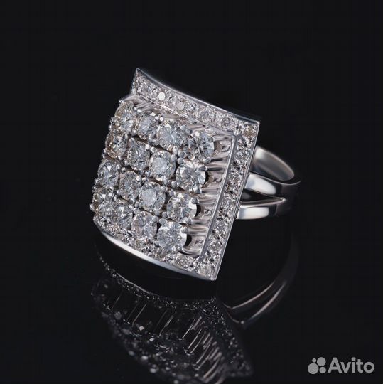 Кольцо No name с бриллиантами 3,46ct