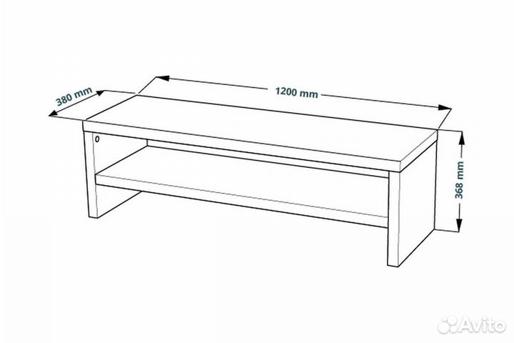 Тумба под телевизор IKEA Лакк (Энкель), новая