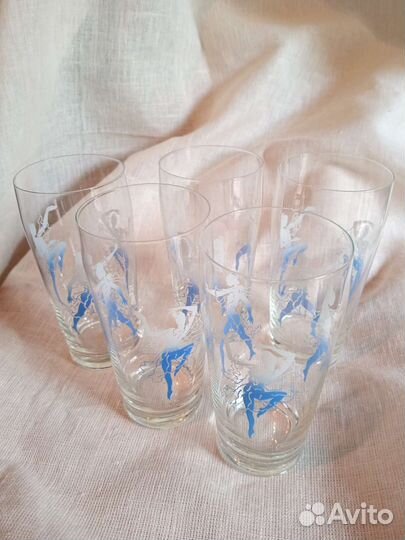 Стаканы 4шт, стаканы 3шт. Ваза