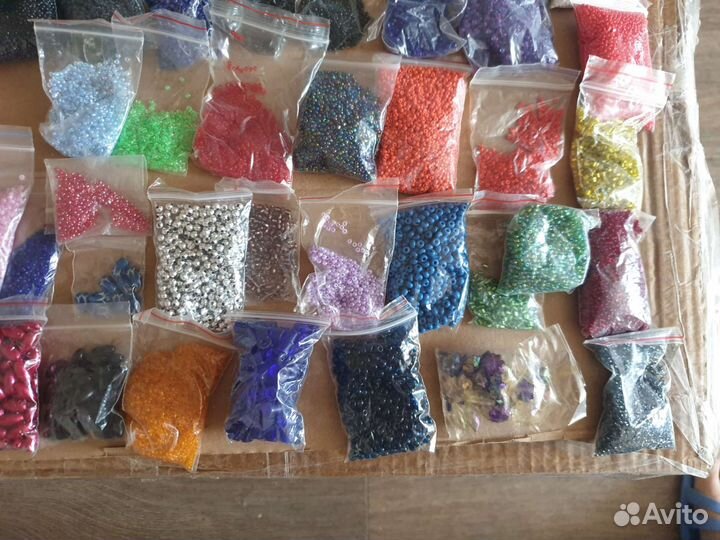 Бисер, стеклярус, рубка, бусины