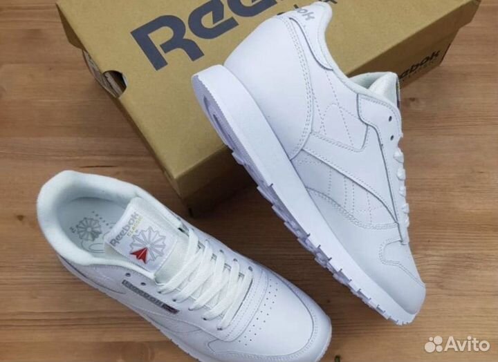 Кроссовки reebok classic кожаные