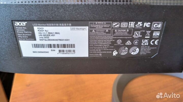 Монитор для компьютера 24 дюйма Acer