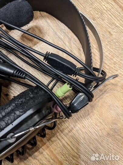 A4tech гарнитура наушники с микрофоном джек, бу