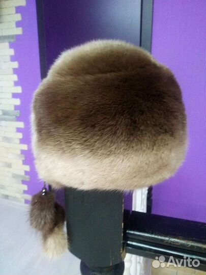 Шапка меховая натуральный мех норка