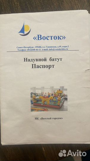 Надувной батут