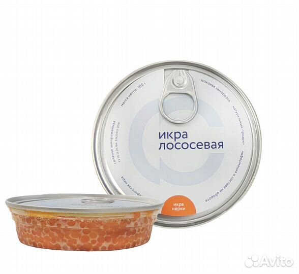 Икра нерки без консервантов замороженная 100 грамм