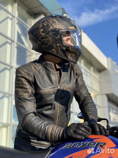 Мотокуртка кожаная муж/жен Rebelhorn HunterPro