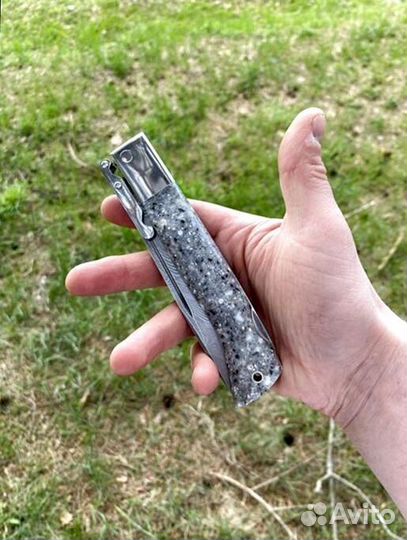 Финка нквд складная дамаск