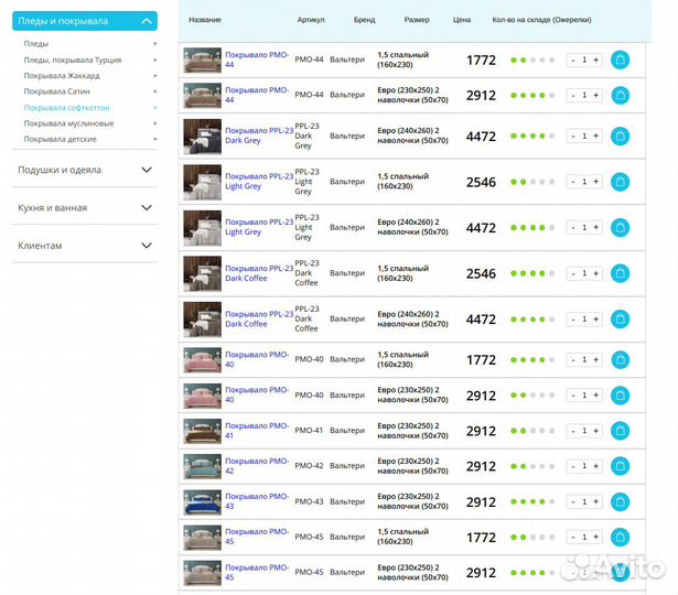 Наполнение сайта интернет магазина товарами