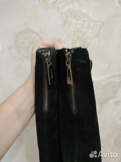 Сапоги женские зимние замшевые 40