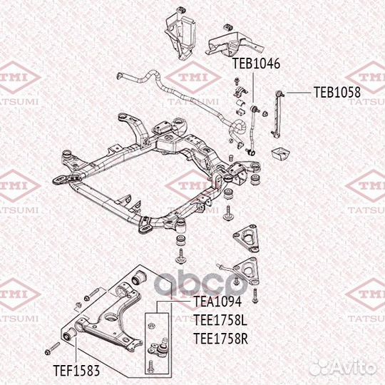 Опора шаровая TEA1094 tatsumi