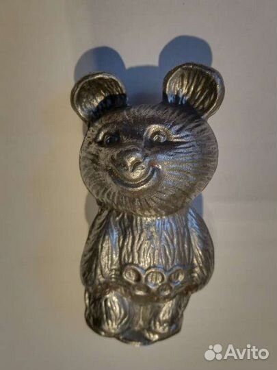 Олимпийский мишка ссср, металл, литье