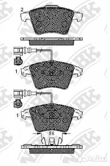 Колодки тормозные nibk PN0353W (AN4555K)