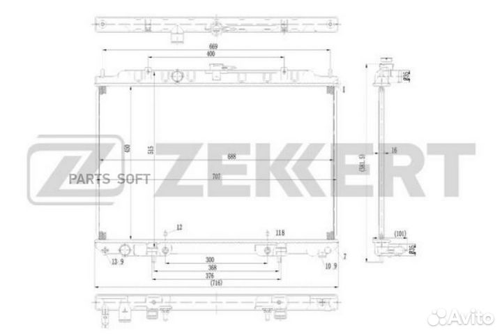 Радиатор охлаждения Ниссан X-Трейл (T30) 01