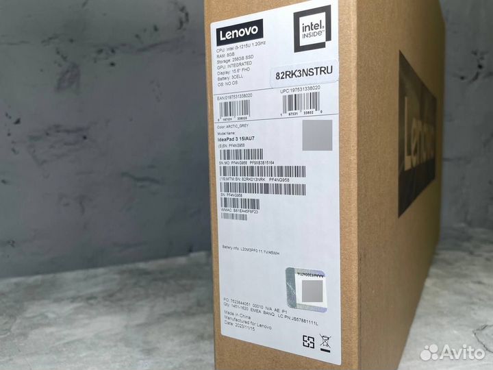 Ноутбук новый Lenovo IdeaPad 3 15IAU7, i3 1215U