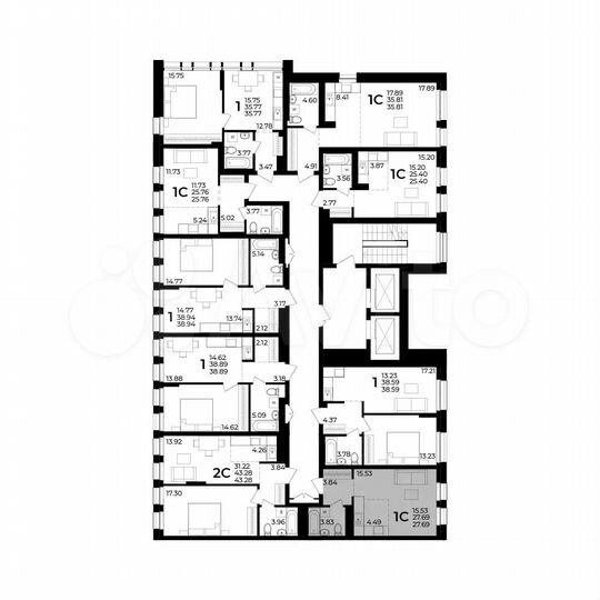 Квартира-студия, 27,7 м², 13/15 эт.