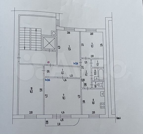 4-к. квартира, 81,5 м², 5/9 эт.