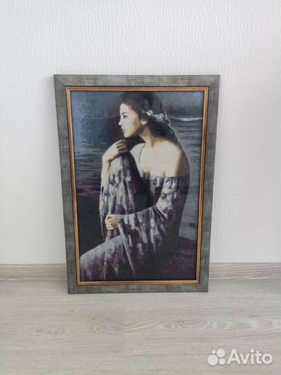 Картина вышитая крестиком ручная работа