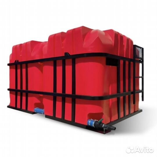 Емкость пластиковая в обрешетке Кассета