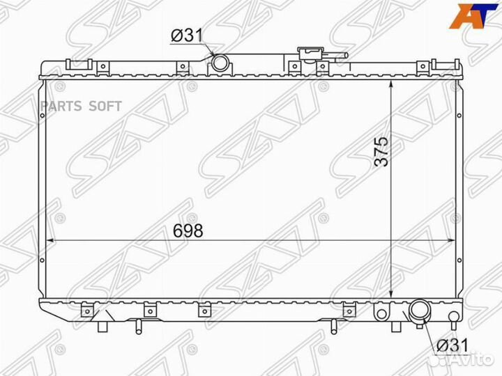 Радиатор охлаждения Тойота Калдина CT19# 92-96 die