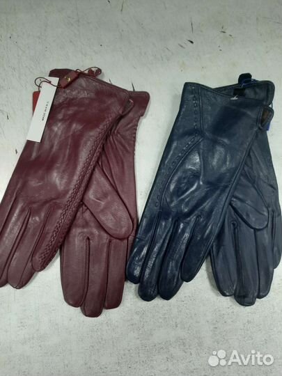 Перчатки женские кожаные новые