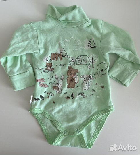 Водолазка-боди 62-68, комплект 3шт