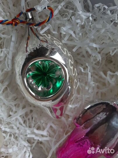 3 шт, ёлочные игрушки СССР