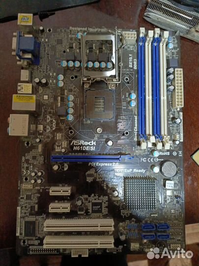 Материнская плата 1155, Xeon E3-1270v2, 8гб