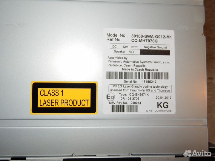 Новая заводская магнитола для Хонда CR-V