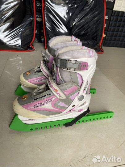Коньки детские раздвижные 33-35