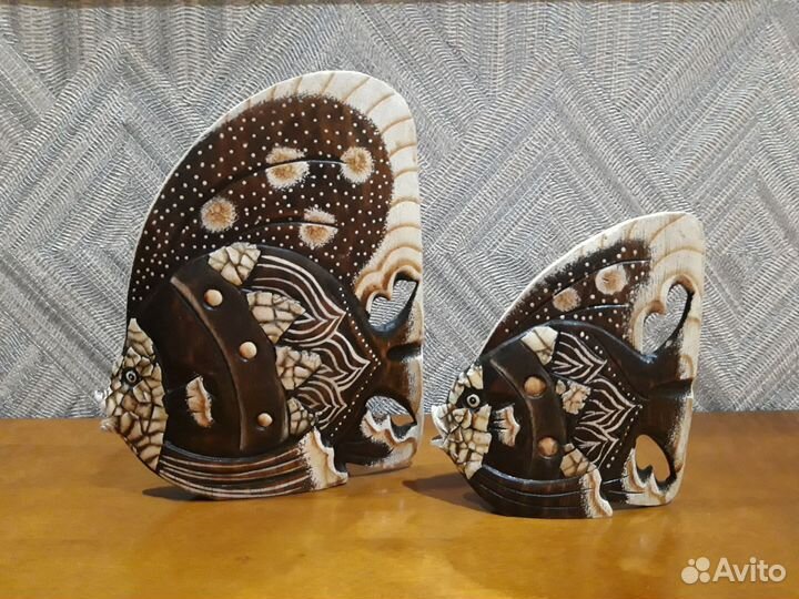 Рыбы деревянные интерьерные