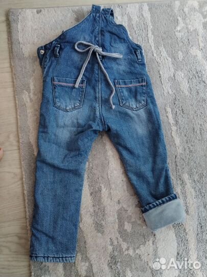 Джинсы zara 98 утеплённые