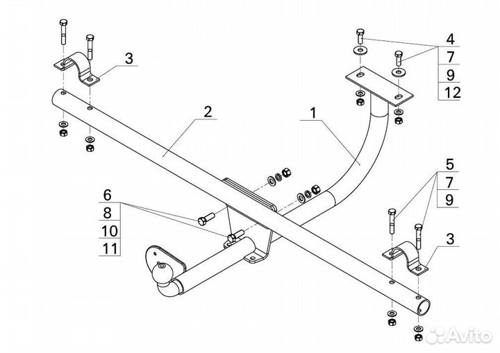 Фаркоп тсу ваз 2121-2131 4х4 Urban