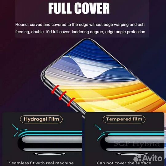 Гидрогелевая пленка на телефон poco x3